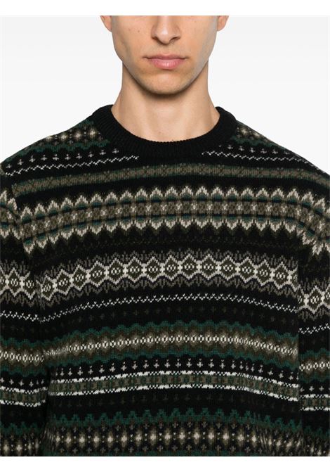 Black fair isle-knit jumper Barbour - men BARBOUR | MKN1027BK52