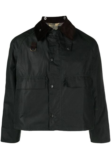 Dark green Spey waxed cotton jacket Barbour - men BARBOUR | Outerwear | MWX1212SG51