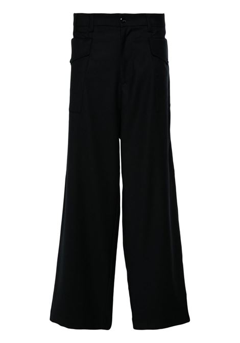 Navy blue Caorloto Fan wool wide-leg trousers Barena Venezia - men BARENA VENEZIA | PAU48230482170