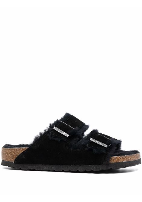 Black arizona shearling slides Birkenstock - unisex BIRKENSTOCK | Slides | 752663BLK