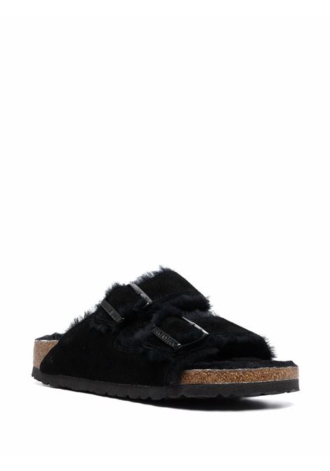 Black arizona shearling slides Birkenstock - unisex BIRKENSTOCK | 752663BLK