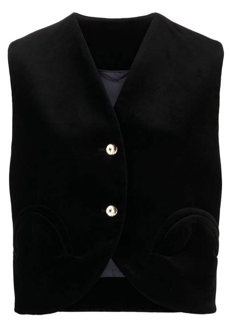 Black Jealousy Gliss velvet waistcoat Blaze Milano - women BLAZÉ MILANO | Blazers | GGS01JS0001