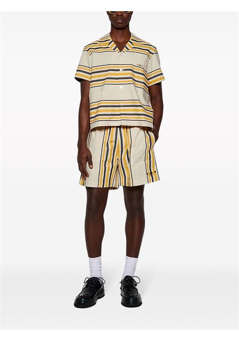 Multicolored striped short-sleeved shirt Bode - men BODE | MRS24SH026ECRMLT