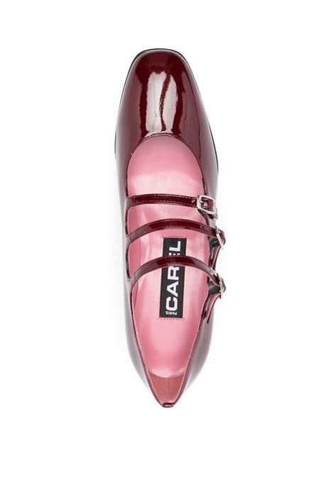 Burgundy Kina 45mm square-toe ballerina shoes Carel Paris - women  CAREL PARIS | KINA33084174