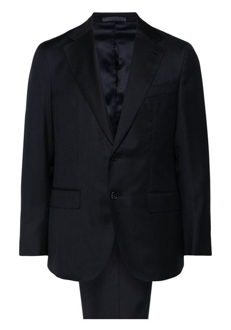 Blue single-breasted suit Caruso - men