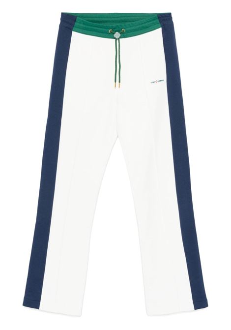 Blue and white colourblock track trousers Casablanca - men CASABLANCA | Trousers | MF24JTR21601GRNNVYWHT