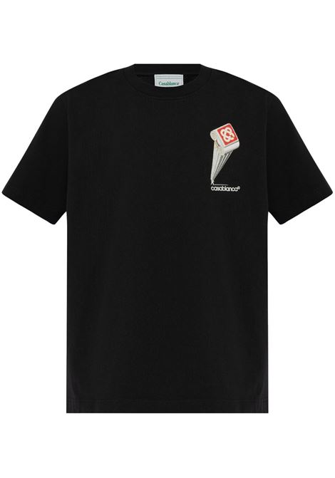 T-shirt con stampa grafica in nero Casablanca - uomo