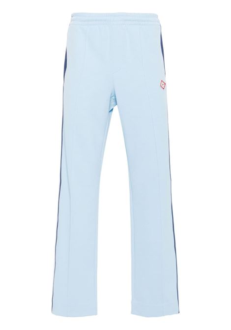 Pale blue and white logo-embroidered straight-leg trousers Casablanca - men CASABLANCA | MPF24JTR19201PLBL