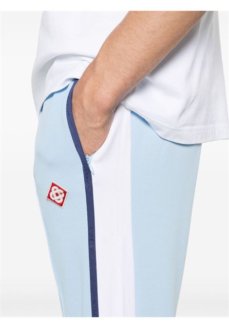 Pale blue and white logo-embroidered straight-leg trousers Casablanca - men CASABLANCA | MPF24JTR19201PLBL