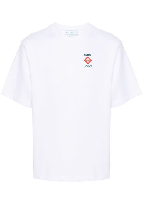 T-shirt a maniche corte casa sport in bianco Casablanca - unisex CASABLANCA | MPF24JTS02702WHT