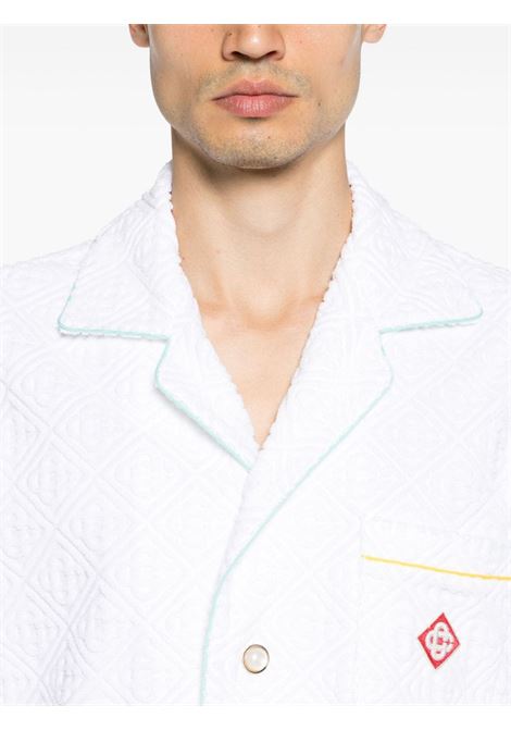 Camicia con logo in bianco Casablanca - uomo CASABLANCA | MPF24SH08501WHT