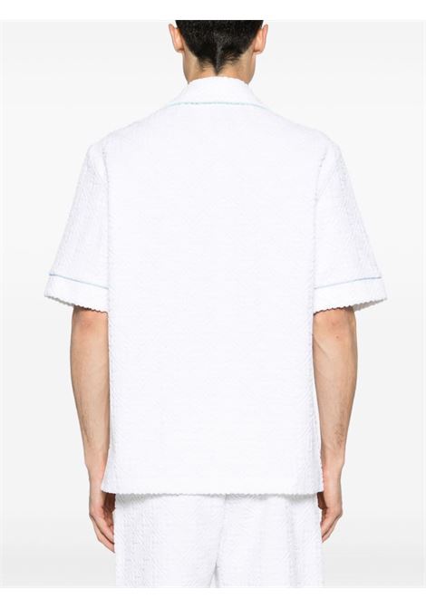 Camicia con logo in bianco Casablanca - uomo CASABLANCA | MPF24SH08501WHT