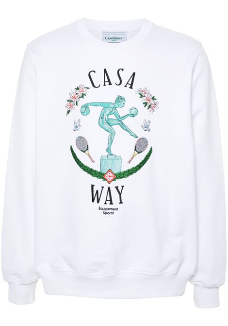 White Statue En Marbre embroidered sweatshirt Casablanca - unisex CASABLANCA | Sweatshirts | UMPF24JTP00101WHT