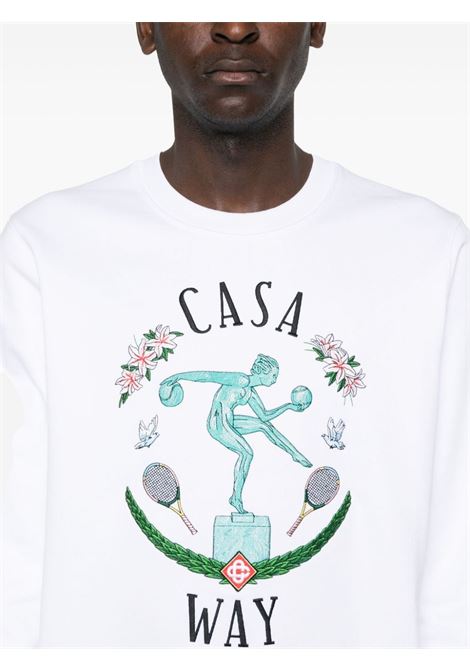 White Statue En Marbre embroidered sweatshirt Casablanca - unisex CASABLANCA | UMPF24JTP00101WHT