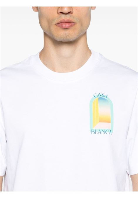 T-shirt a maniche corte l'arche de jour in bianco Casablanca - unisex CASABLANCA | UMPF24JTS00101WHT