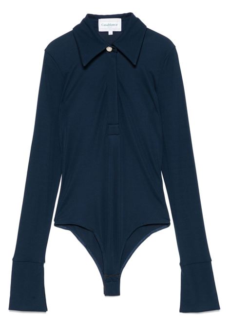 Navy blue jersey crepe bodysuit Casablanca - women