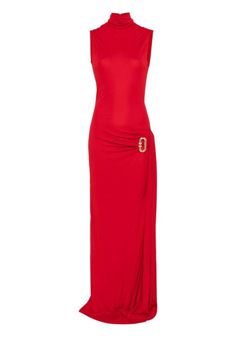 Abito lungo con arricciatura in rosso Casablanca - donna CASABLANCA | Abiti | WF24DR13501RD