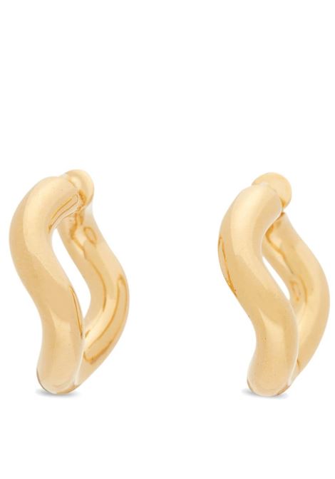 Gold Wave hoop earrings - women CHARLOTTE CHESNAIS | Earrings | 21BO105VER