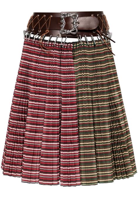 Green and Red June Carabiner midi skirt Chopova Lowena - woman CHOPOVA LOWENA | 3202RDGRN