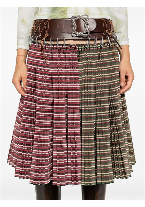 Green and Red June Carabiner midi skirt Chopova Lowena - woman CHOPOVA LOWENA | 3202RDGRN