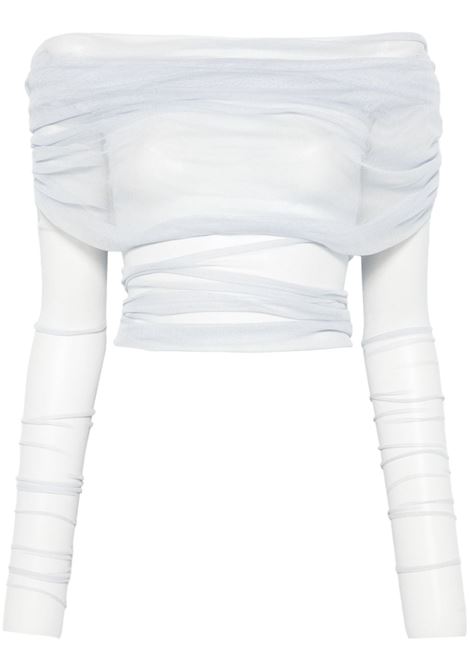 Light blue veiled silk top Christopher Esber - women CHRISTOPHER ESBER | Top | 22041008MST