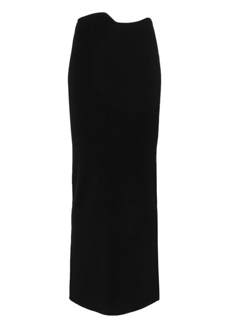 Black asymmetric-waist midi skirt Christopher Esber - women CHRISTOPHER ESBER | Skirts | 24024126BLK