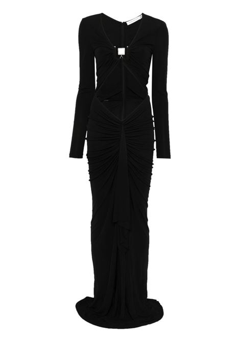 Black Ruched maxi dress Christopher Esber - women  CHRISTOPHER ESBER | Dresses | 24033063BLK