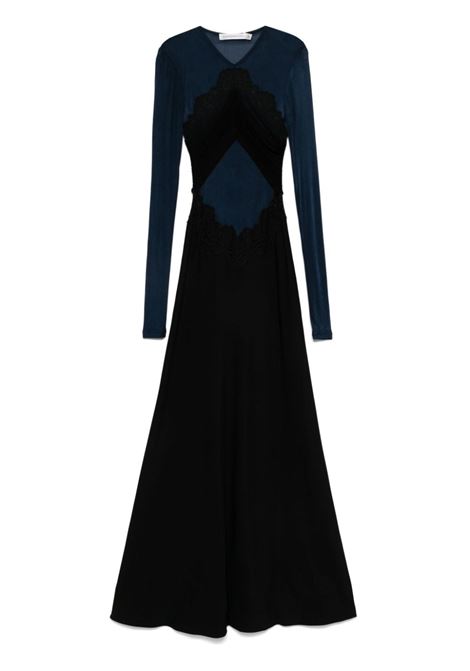 Black and blue lace-detailed maxi dress Christopher Esber - women CHRISTOPHER ESBER | Dresses | 24033117BLBLK