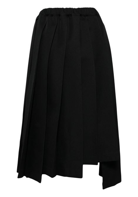 Gonna midi plissettata in nero Comme des garcons - donna