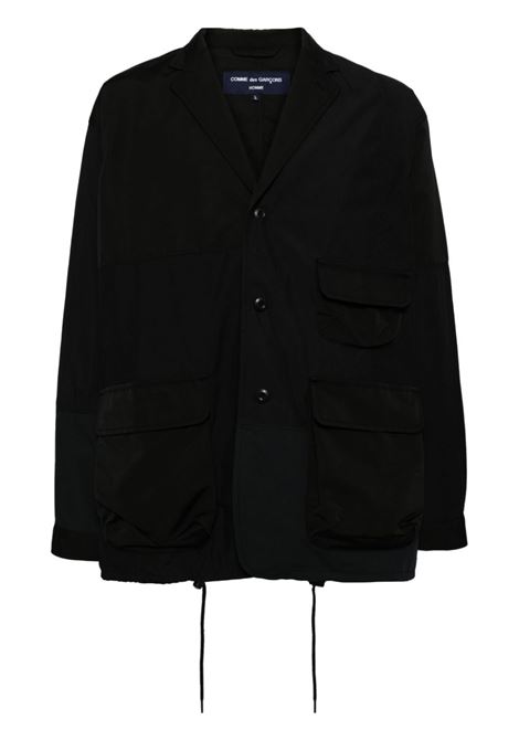 Blazer con design patchwork in nero Comme Des Garcons Homme - uomo