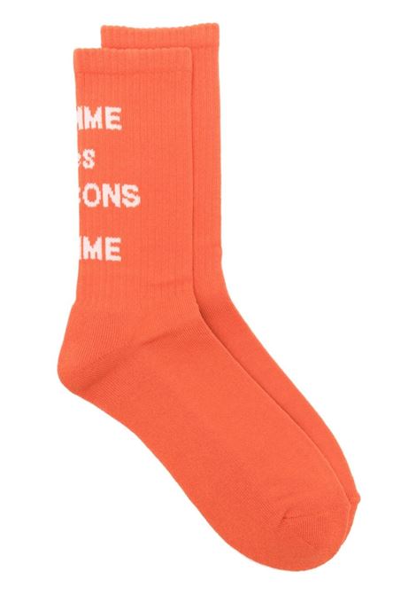 Orange logo-jacquard socks Comme Des Garcons Homme - Unisex COMME DES GARCONS HOMME | Socks | HNK5015