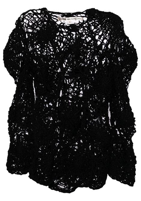 Black open-knitted jumper Comme Des Garcons - women