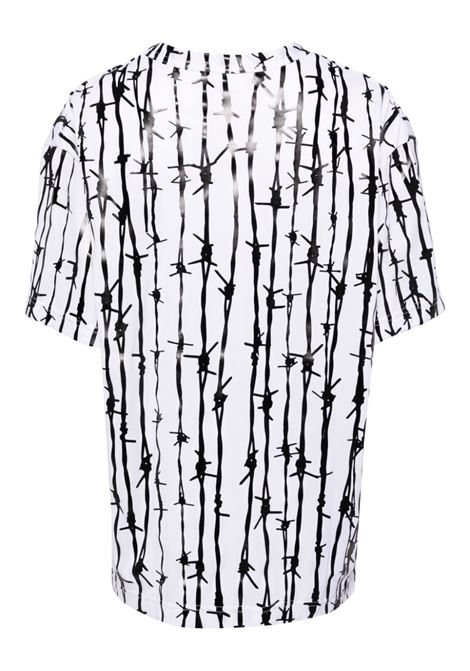 White and black graphic-printed t-shirt Comme Des Garcons - women COMME DES GARCONS | GNT0141