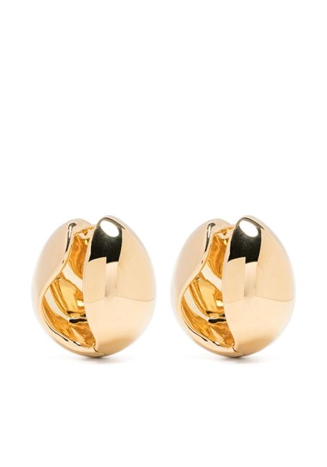 Gold logo huggie-hoop earrings Coperni - women COPERNI | COPBI04725GLD
