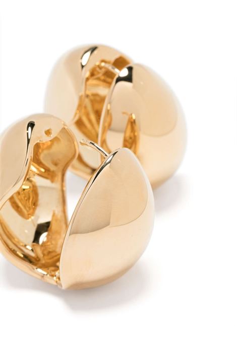 Gold logo huggie-hoop earrings Coperni - women COPERNI | COPBI04725GLD