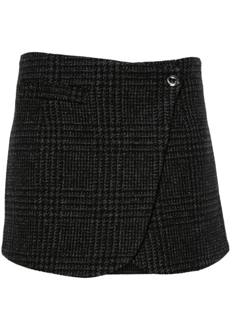 Black and grey Prince of Wales mini skirt Coperni - women COPERNI | Skirts | COPJ24F1002BLKGRY