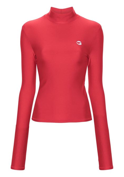 Top a collo alto in rosso Coperni - donna