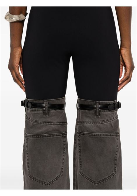 Blue and grey Hybrid denim-panels jeans Coperni - women COPERNI | COPP24F2004BLKGRY