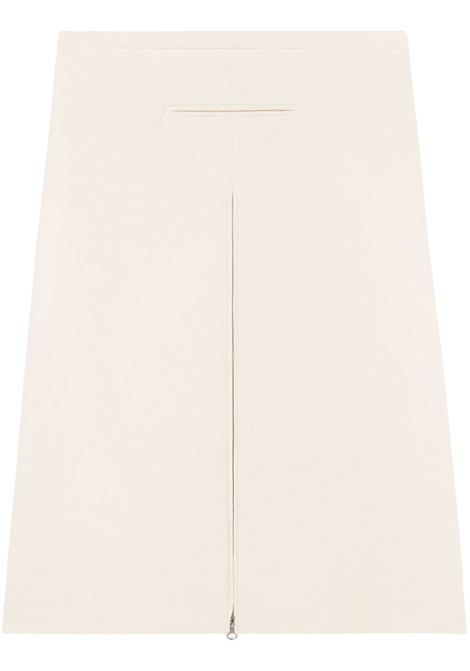 Cream layered midi skirt Courr?ges - women COURRÈGES | Skirts | 324CJU181PL00520079