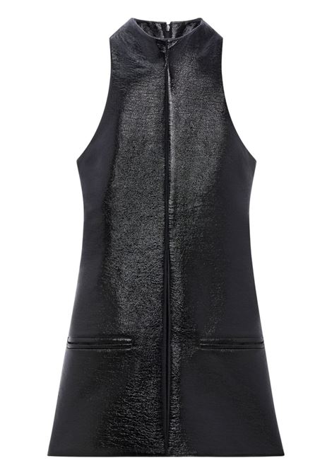 Black sleeveless vinyl a-line dress Courr?ges - women