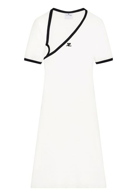 White asymmetric-neck mini dress Courr?ges - women COURRÈGES | Dresses | 424JRO503JS00700098