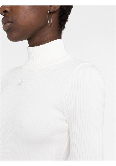 White roll-neck knitted top Courr?ges - women  COURRÈGES | PERMPU022FI00010001