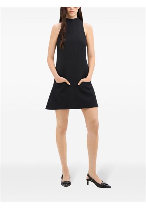 Black sleeveless twill A-line dress Courr?ges - women COURRÈGES | VESCRO456PL00079999