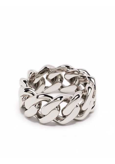 Silver curb-chain ring Darkai - unisex