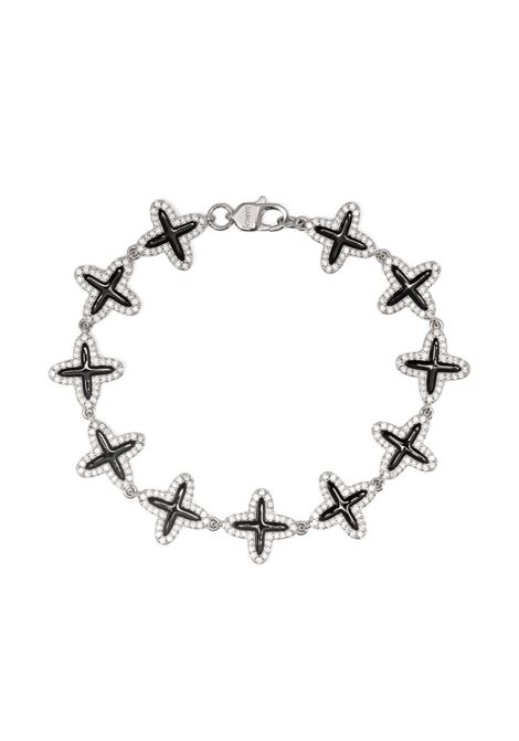 Silver Clover bracelet DARKAI - unisex DARKAI | DIBR0047BBDINRSLVRBLK