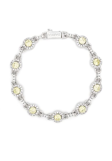 Silver-tone and light yellow crystal-embellished bracelet Darkai - unisex DARKAI | DIBR0051BBOLVSLVRYLLW