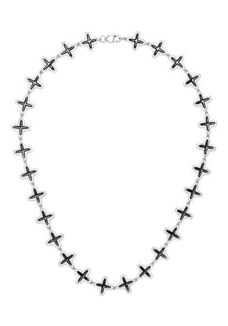 Silver Clover diamond necklace DARKAI - unisex