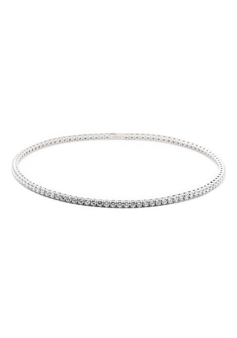 Silver Tennis crystal-embellished necklace Darkai - unisex DARKAI | Necklaces | DICO0065BBDILWHT