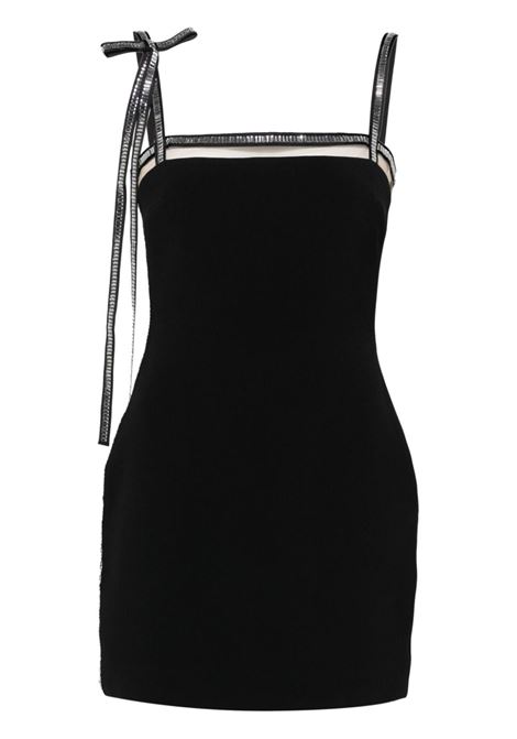 Black crystal-embellished mini dress David Koma - women DAVID KOMA | Dresses | PF24DK90DBLKSLVR