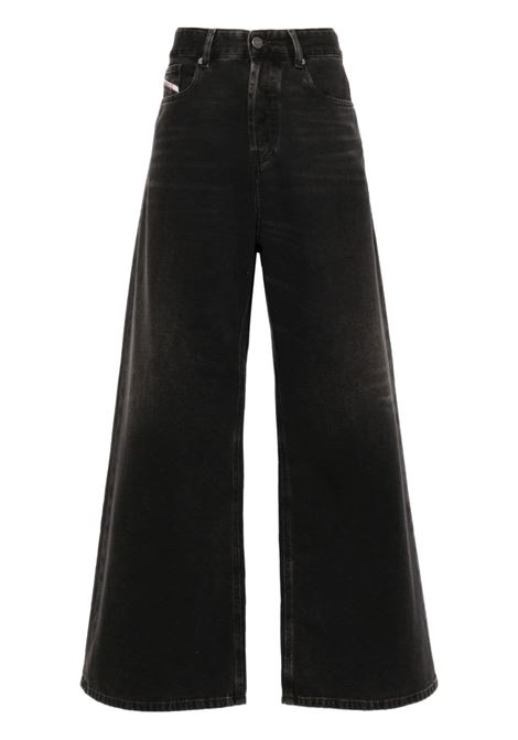 Jeans D-Sire a gamba ampia in nero Diesel - donna